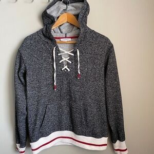 mySTYLE Men's Gray Pullover Hoodie Sweatshirt Size Small‎